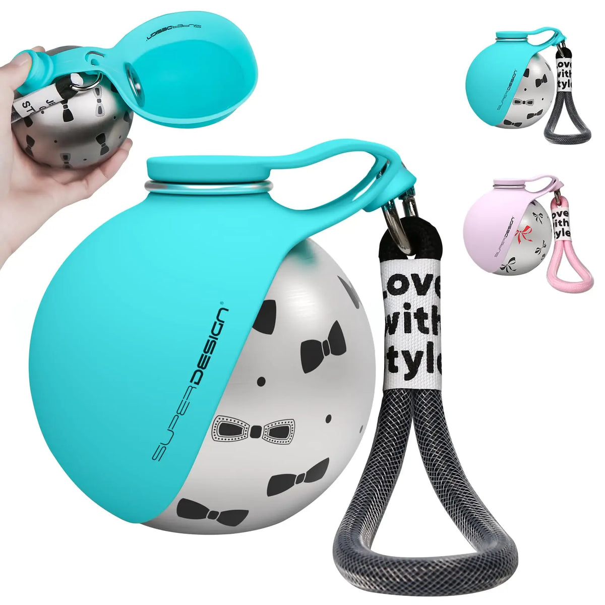 Auslaufsichere 2-in-1 Hundetrinkflasche für unterwegs